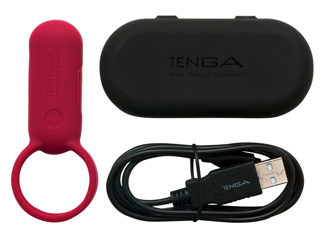 TENGA  -  Tenga  Smart  Vibe  Ring  Carmine  -  Vibrator 