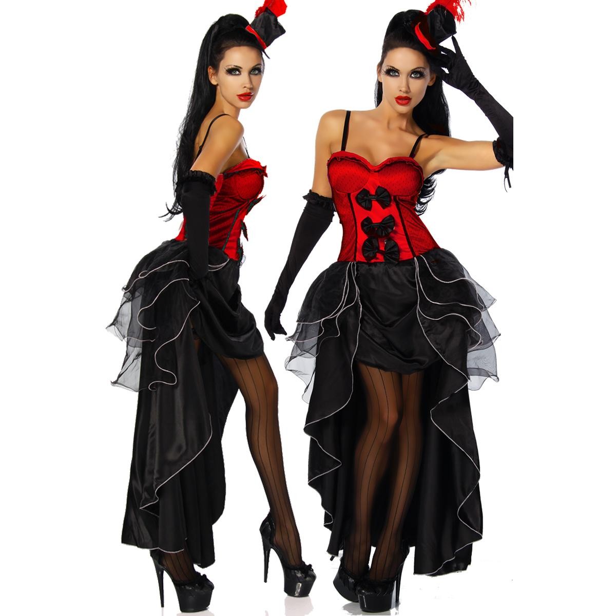  Cabarett-Kostüm  -  rot/schwarz 